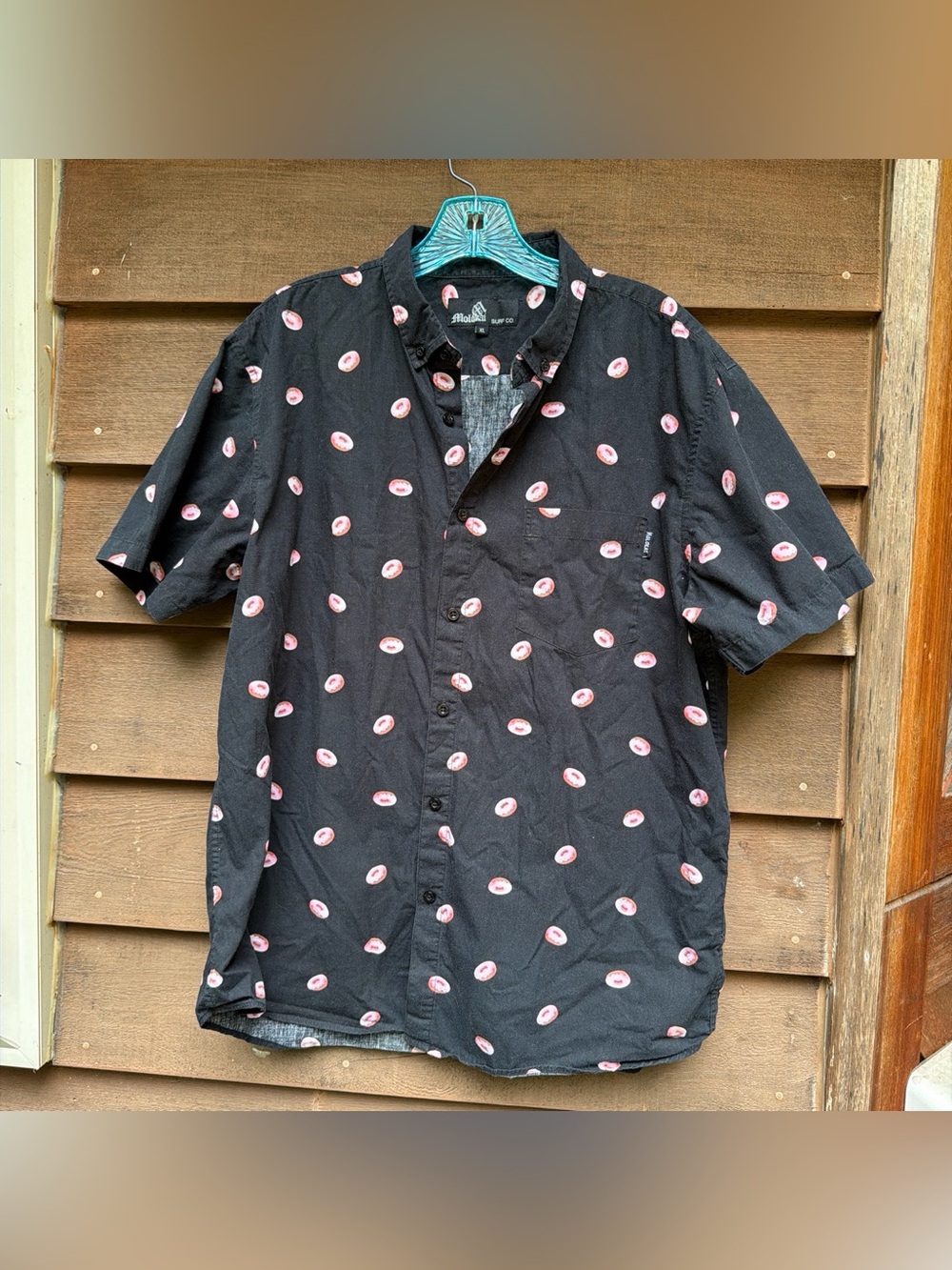 Molokai Surf Co. Donut Print Cotton Shirt XL
